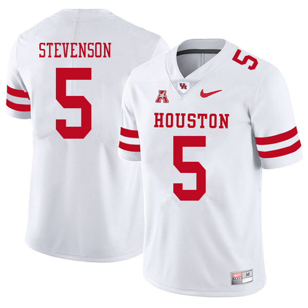 2018 Men #5 Marquez Stevenson Houston Cougars College Football Jerseys Sale-White